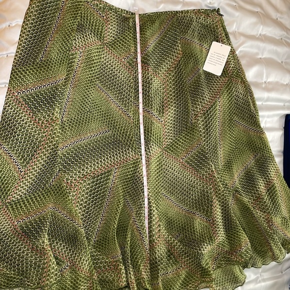 Anne Klein green silk skirt sz 18 W - Picture 5 of 6